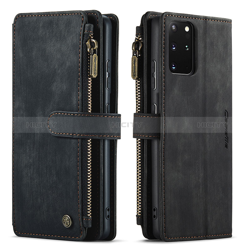 Handytasche Stand Schutzhülle Flip Leder Hülle C07S für Samsung Galaxy S20 Plus 5G Schwarz Plus