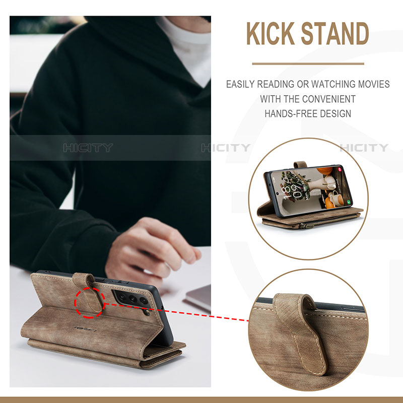 Handytasche Stand Schutzhülle Flip Leder Hülle C07S für Samsung Galaxy S21 FE 5G