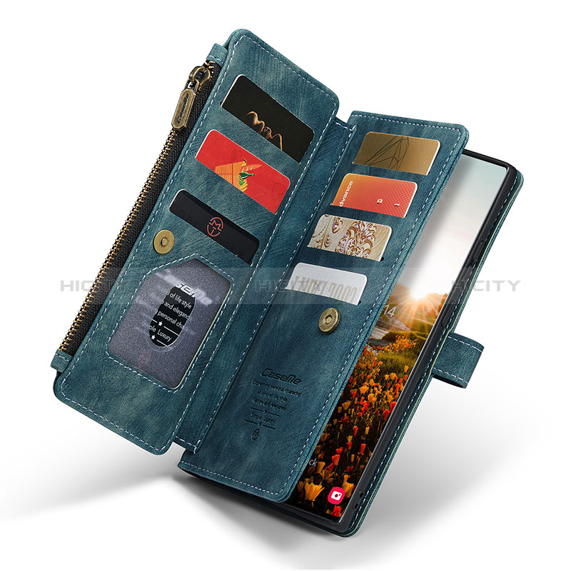 Handytasche Stand Schutzhülle Flip Leder Hülle C07S für Samsung Galaxy S24 Ultra 5G