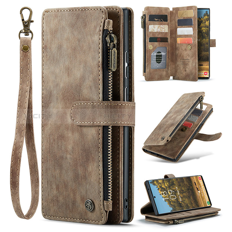 Handytasche Stand Schutzhülle Flip Leder Hülle C07S für Samsung Galaxy S24 Ultra 5G