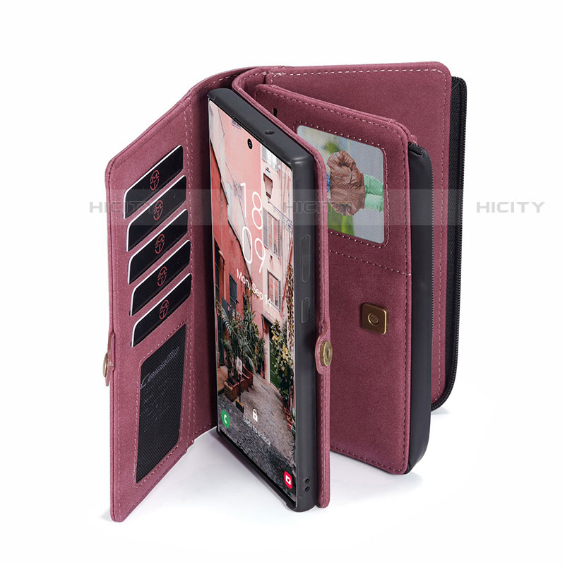 Handytasche Stand Schutzhülle Flip Leder Hülle C08S für Samsung Galaxy S22 Ultra 5G groß