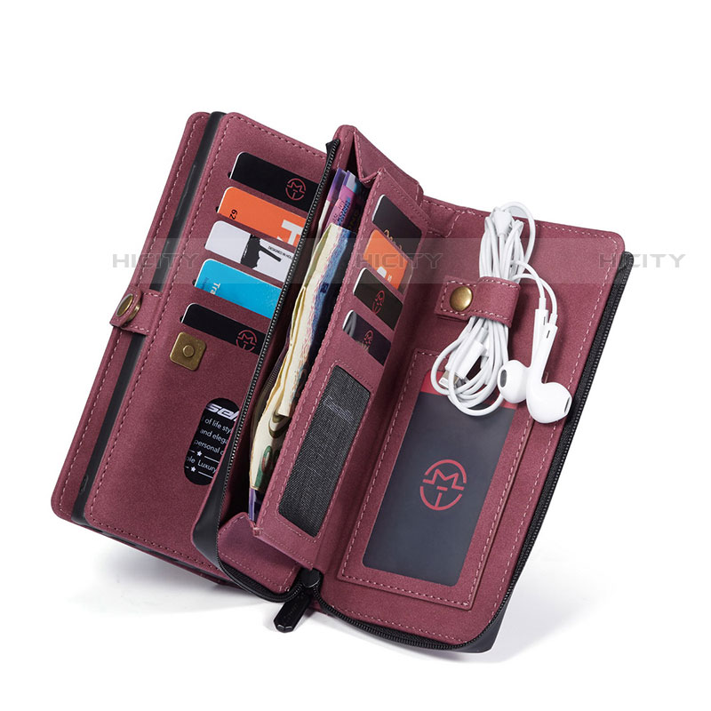 Handytasche Stand Schutzhülle Flip Leder Hülle C08S für Samsung Galaxy S23 Ultra 5G