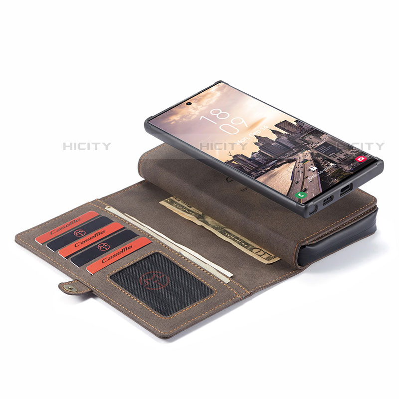 Handytasche Stand Schutzhülle Flip Leder Hülle C08S für Samsung Galaxy S23 Ultra 5G