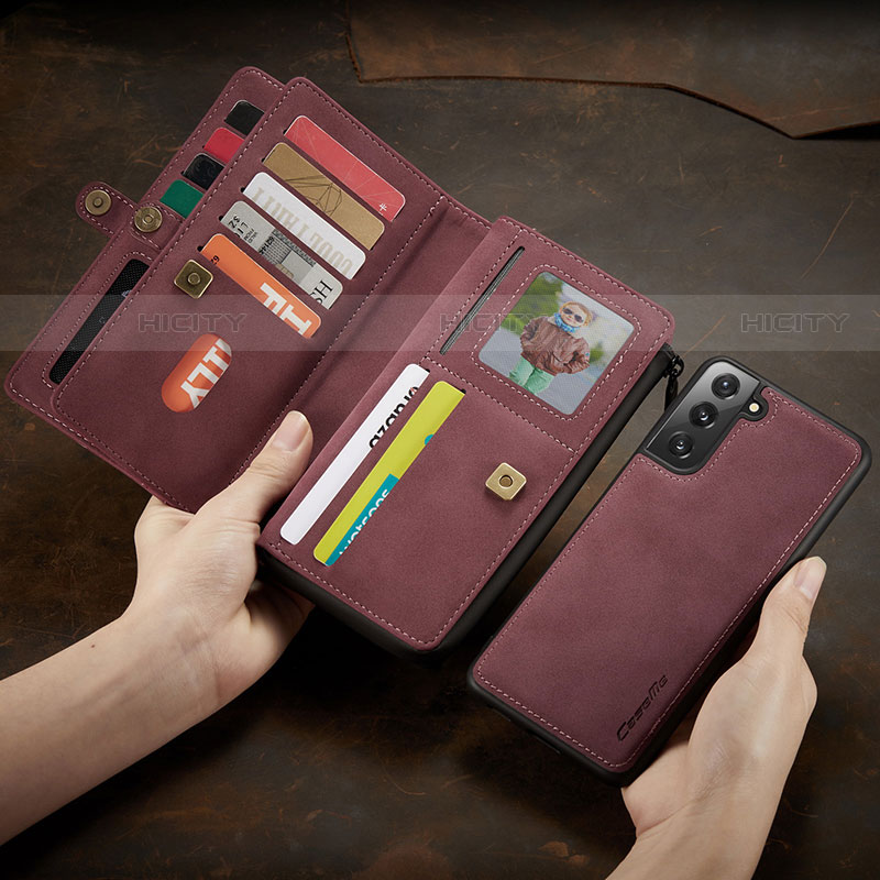 Handytasche Stand Schutzhülle Flip Leder Hülle C09S für Samsung Galaxy S21 5G