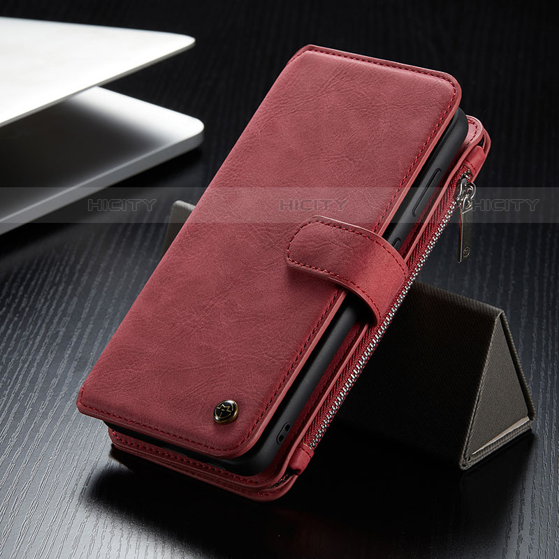 Handytasche Stand Schutzhülle Flip Leder Hülle C12S für Samsung Galaxy S21 5G Rot Plus