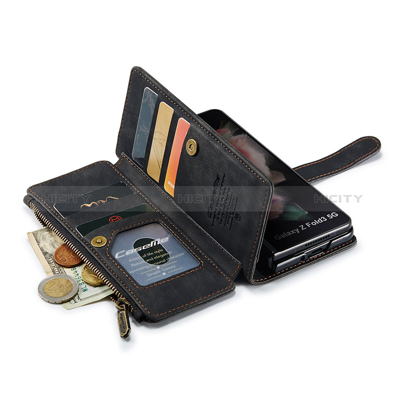 Handytasche Stand Schutzhülle Flip Leder Hülle CS1 für Samsung Galaxy Z Fold3 5G