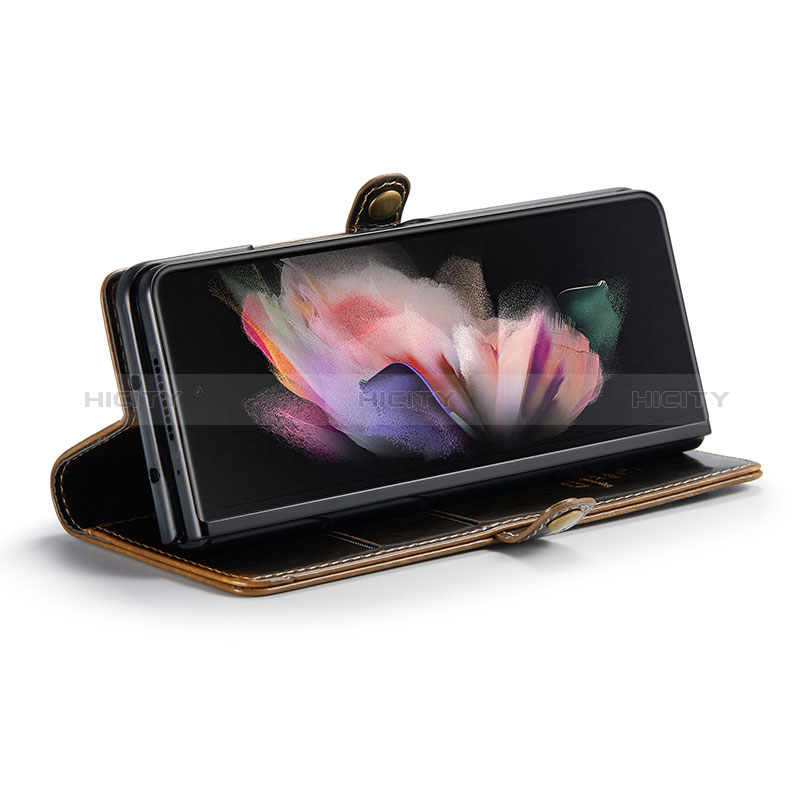 Handytasche Stand Schutzhülle Flip Leder Hülle CS2 für Samsung Galaxy Z Fold3 5G