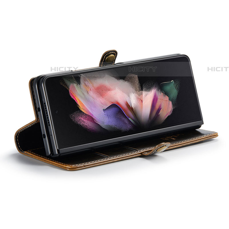 Handytasche Stand Schutzhülle Flip Leder Hülle CS2 für Samsung Galaxy Z Fold4 5G groß