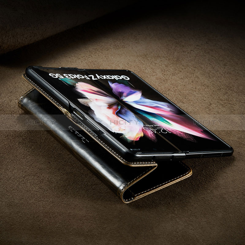 Handytasche Stand Schutzhülle Flip Leder Hülle CS3 für Samsung Galaxy Z Fold3 5G