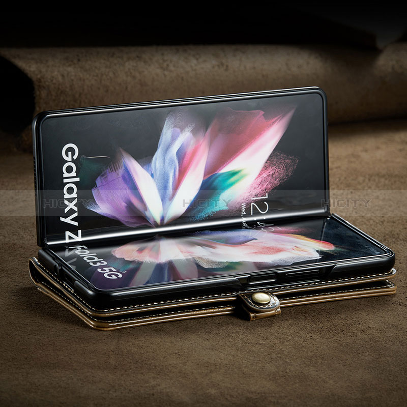 Handytasche Stand Schutzhülle Flip Leder Hülle CS3 für Samsung Galaxy Z Fold3 5G