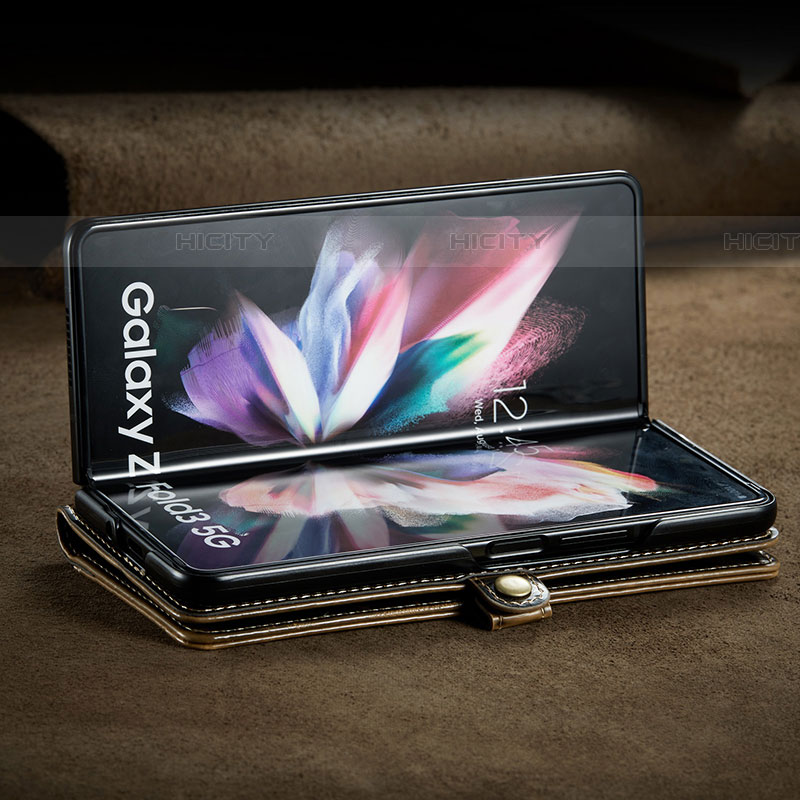 Handytasche Stand Schutzhülle Flip Leder Hülle CS3 für Samsung Galaxy Z Fold4 5G