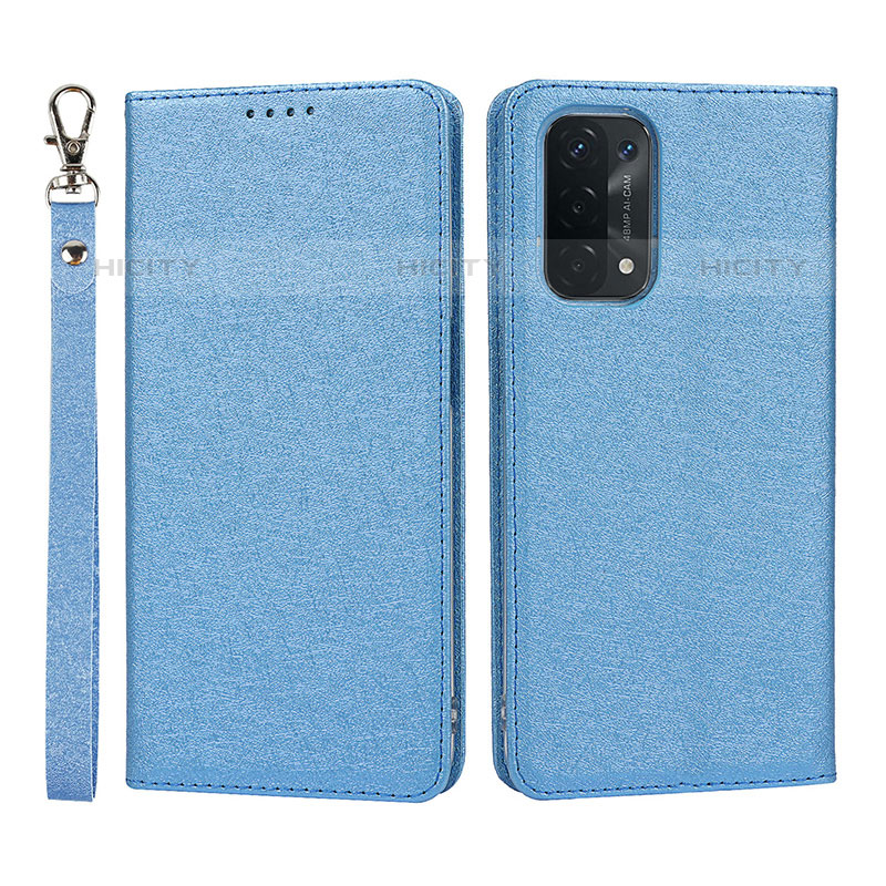 Handytasche Stand Schutzhülle Flip Leder Hülle D01T für OnePlus Nord N200 5G Blau