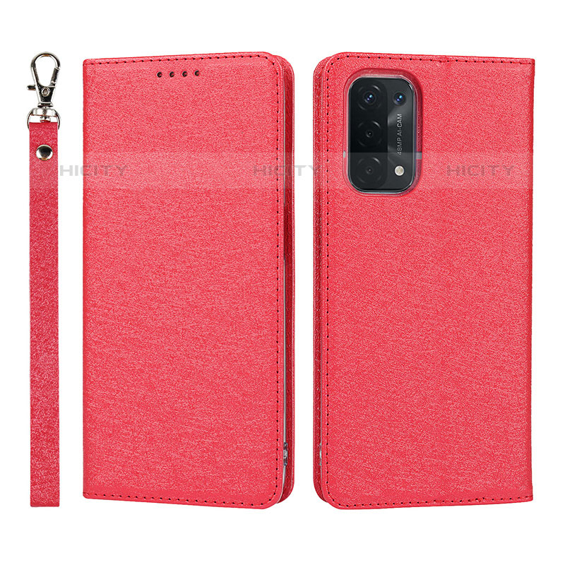 Handytasche Stand Schutzhülle Flip Leder Hülle D01T für OnePlus Nord N200 5G Rot