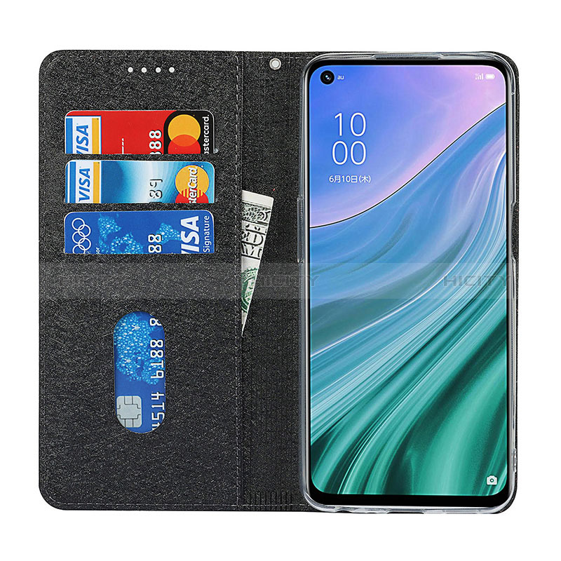 Handytasche Stand Schutzhülle Flip Leder Hülle D01T für Oppo A74 5G groß