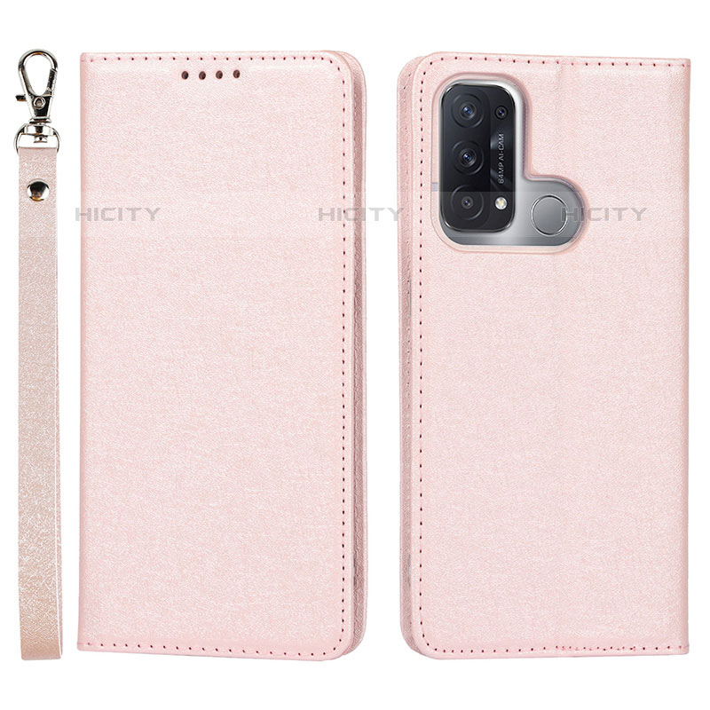 Handytasche Stand Schutzhülle Flip Leder Hülle D01T für Oppo Reno5 A Rosa