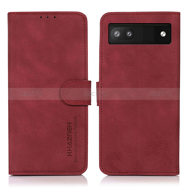 Handytasche Stand Schutzhülle Flip Leder Hülle D01Y für Google Pixel 7a 5G Rot