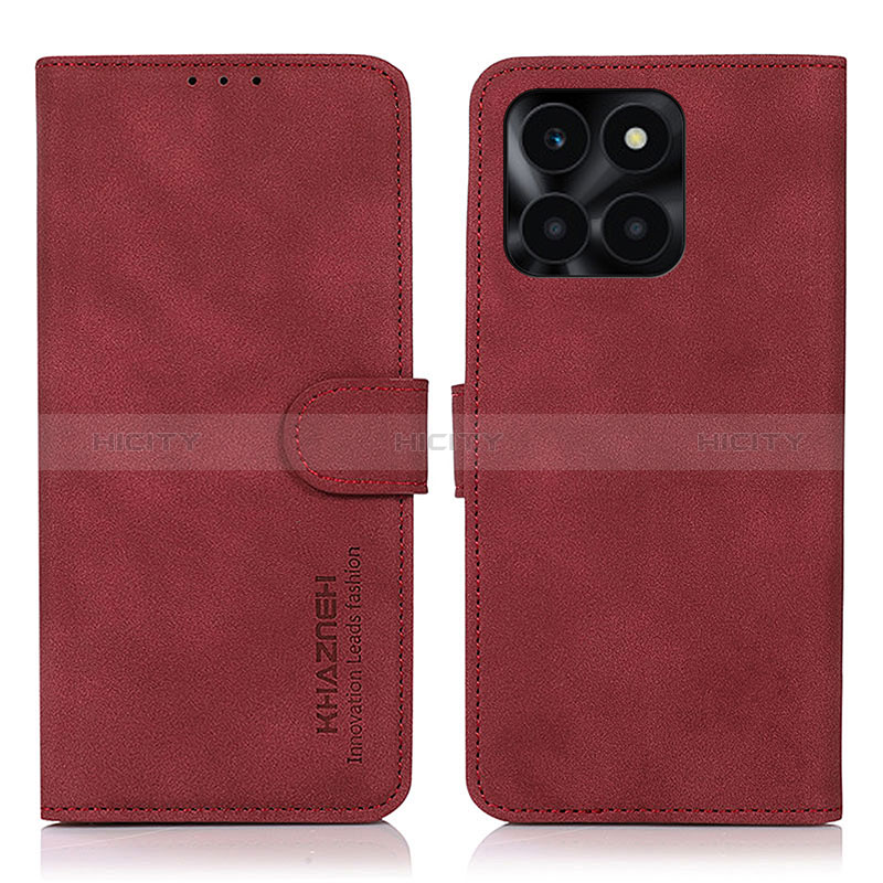 Handytasche Stand Schutzhülle Flip Leder Hülle D01Y für Huawei Honor X6a Rot Plus