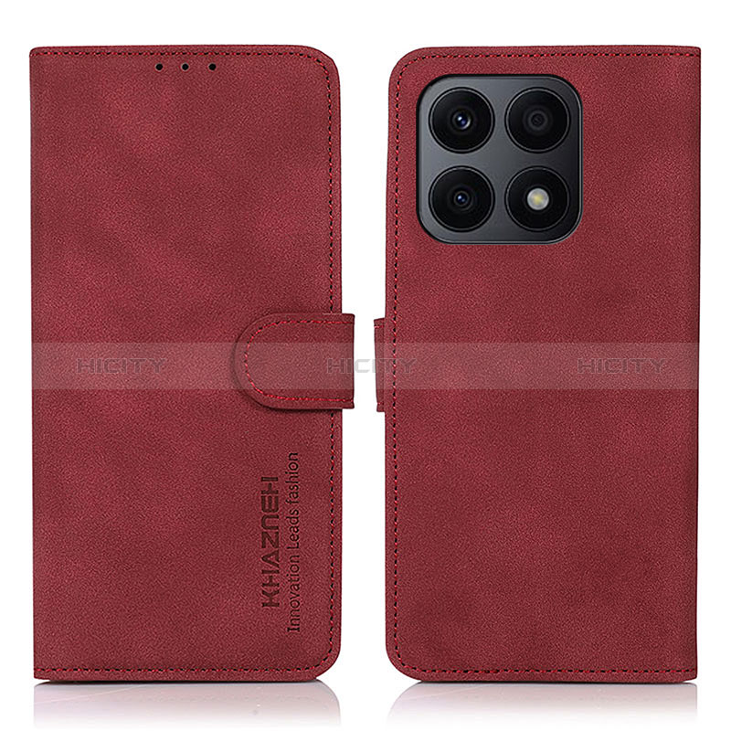 Handytasche Stand Schutzhülle Flip Leder Hülle D01Y für Huawei Honor X8a 4G Rot