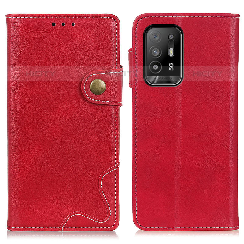 Handytasche Stand Schutzhülle Flip Leder Hülle D01Y für Oppo F19 Pro+ Plus 5G Rot Plus