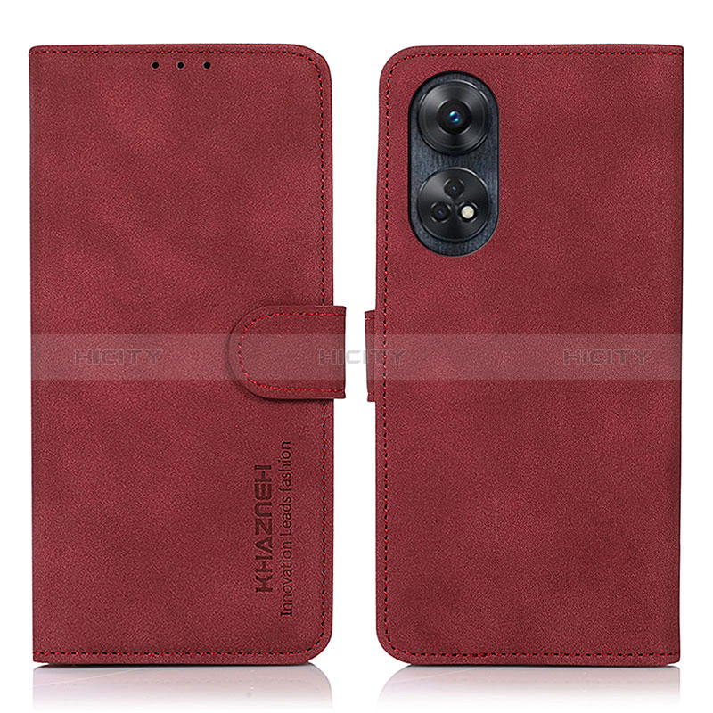 Handytasche Stand Schutzhülle Flip Leder Hülle D01Y für Oppo Reno8 T 4G Rot Plus