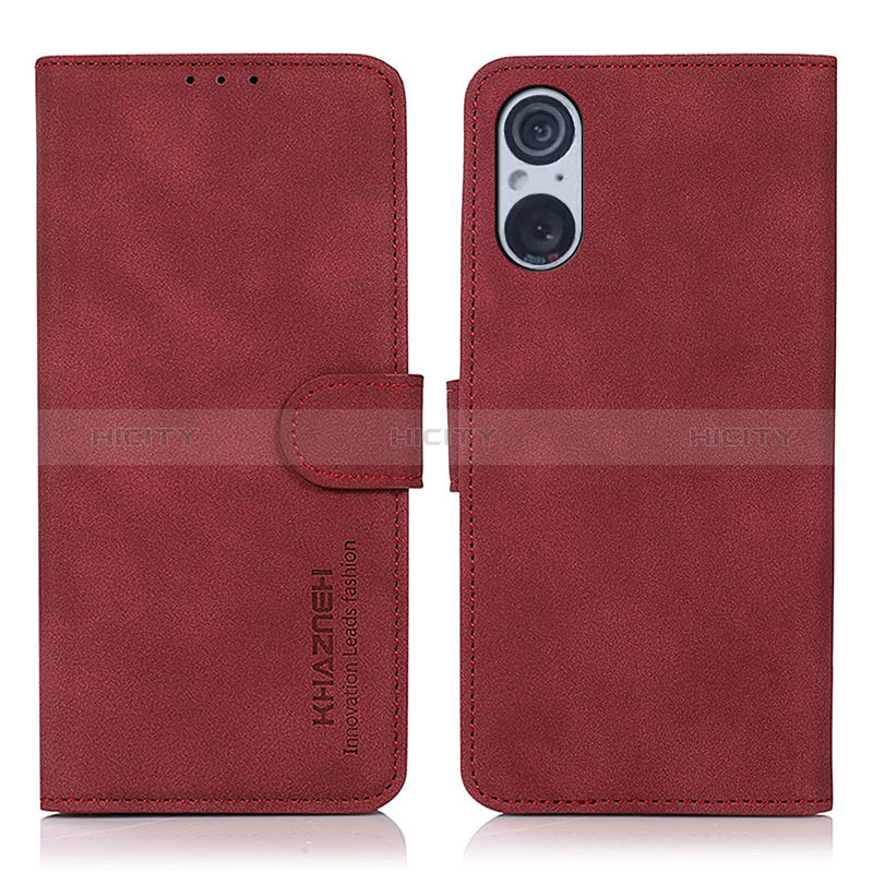 Handytasche Stand Schutzhülle Flip Leder Hülle D01Y für Sony Xperia 5 V Rot