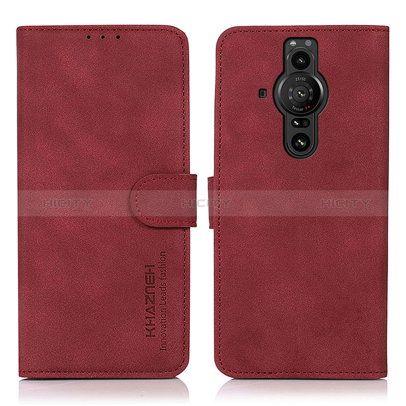 Handytasche Stand Schutzhülle Flip Leder Hülle D01Y für Sony Xperia PRO-I Rot