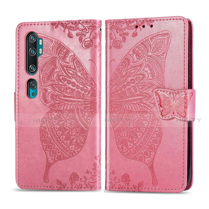 Handytasche Stand Schutzhülle Flip Leder Hülle D02 für Xiaomi Mi Note 10 Pro Rosa Plus