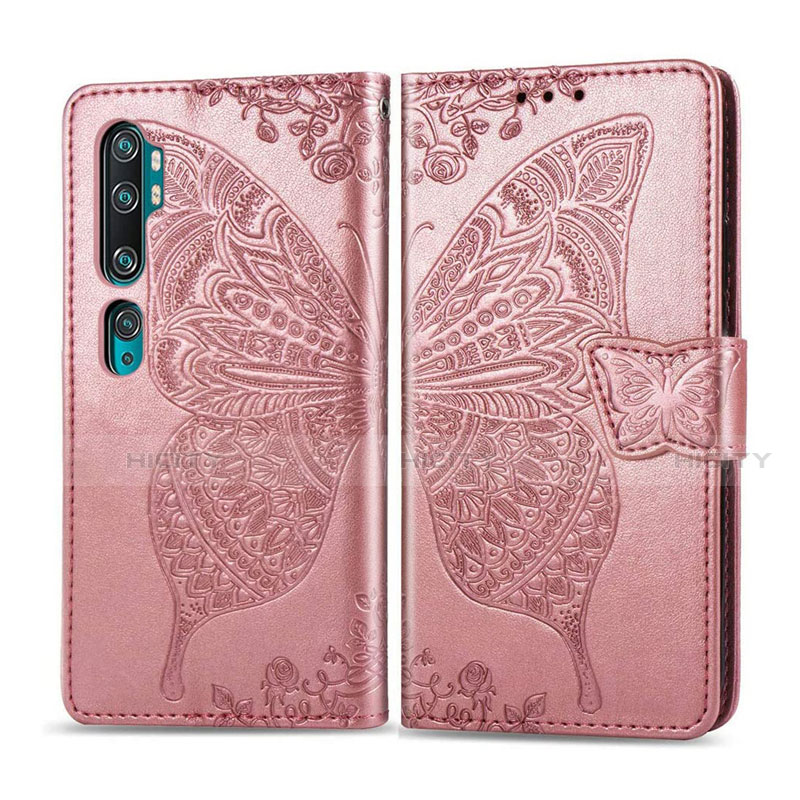 Handytasche Stand Schutzhülle Flip Leder Hülle D02 für Xiaomi Mi Note 10 Rosegold