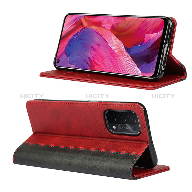 Handytasche Stand Schutzhülle Flip Leder Hülle D02T für Oppo A54 5G groß