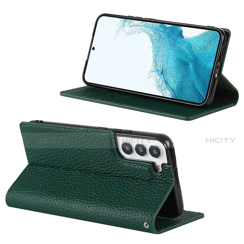 Handytasche Stand Schutzhülle Flip Leder Hülle D02T für Samsung Galaxy S21 5G Grün Plus