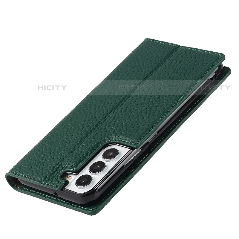 Handytasche Stand Schutzhülle Flip Leder Hülle D02T für Samsung Galaxy S22 5G