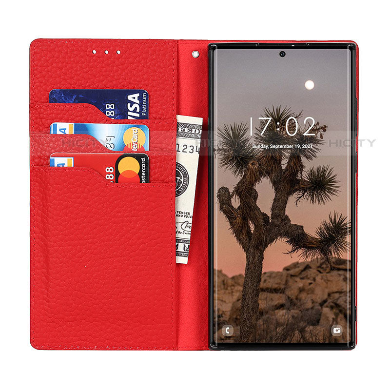 Handytasche Stand Schutzhülle Flip Leder Hülle D02T für Samsung Galaxy S22 Ultra 5G