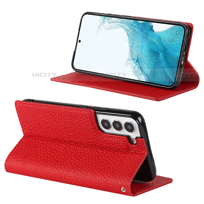 Handytasche Stand Schutzhülle Flip Leder Hülle D02T für Samsung Galaxy S23 Plus 5G Rot