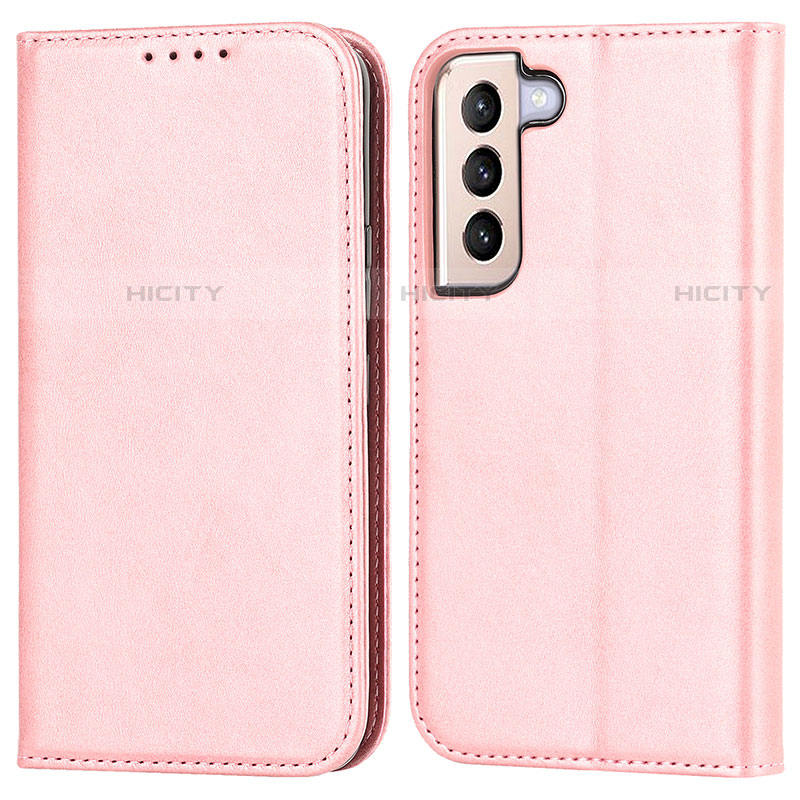 Handytasche Stand Schutzhülle Flip Leder Hülle D03T für Samsung Galaxy S21 FE 5G Rosa