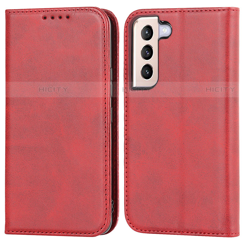 Handytasche Stand Schutzhülle Flip Leder Hülle D03T für Samsung Galaxy S21 FE 5G Rot