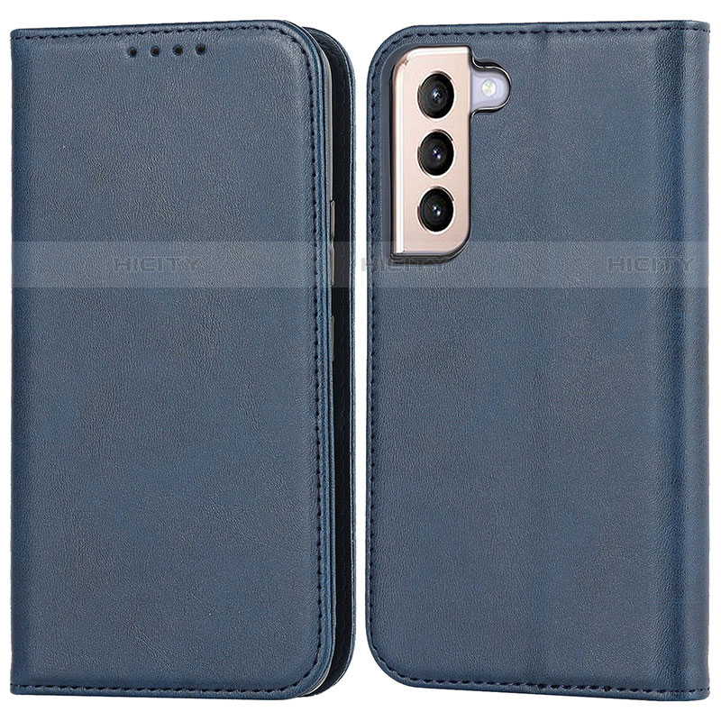 Handytasche Stand Schutzhülle Flip Leder Hülle D03T für Samsung Galaxy S22 Plus 5G Blau