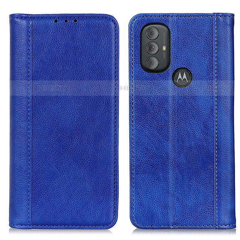 Handytasche Stand Schutzhülle Flip Leder Hülle D03Y für Motorola Moto G Play (2023) Blau