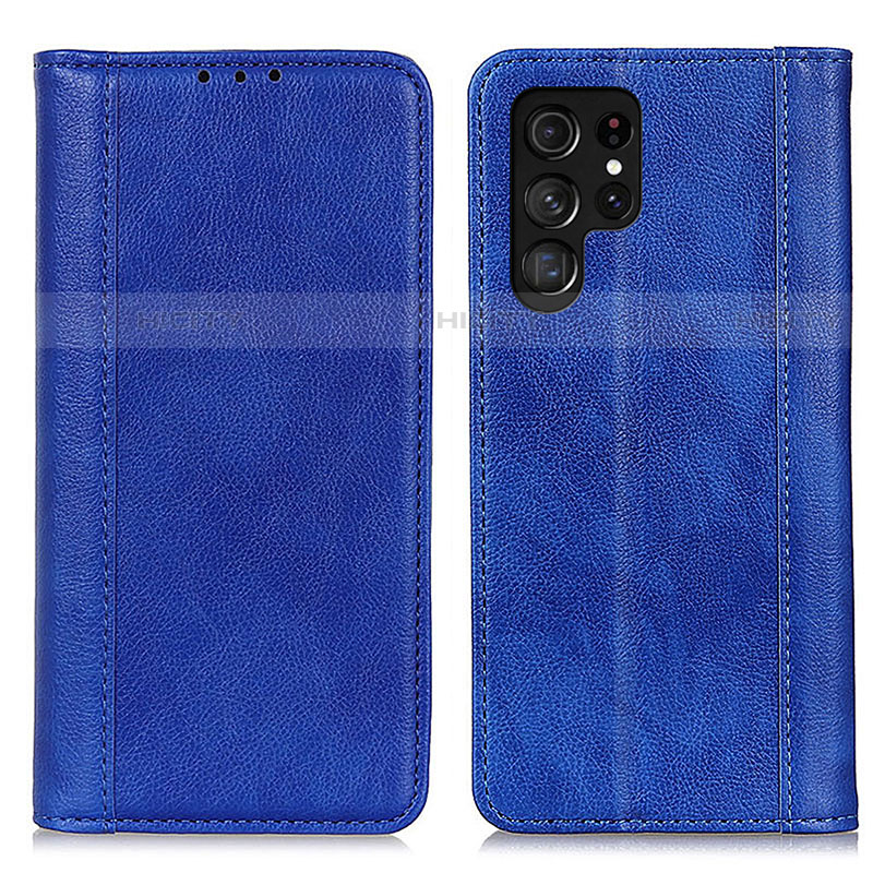 Handytasche Stand Schutzhülle Flip Leder Hülle D03Y für Samsung Galaxy S21 Ultra 5G Blau