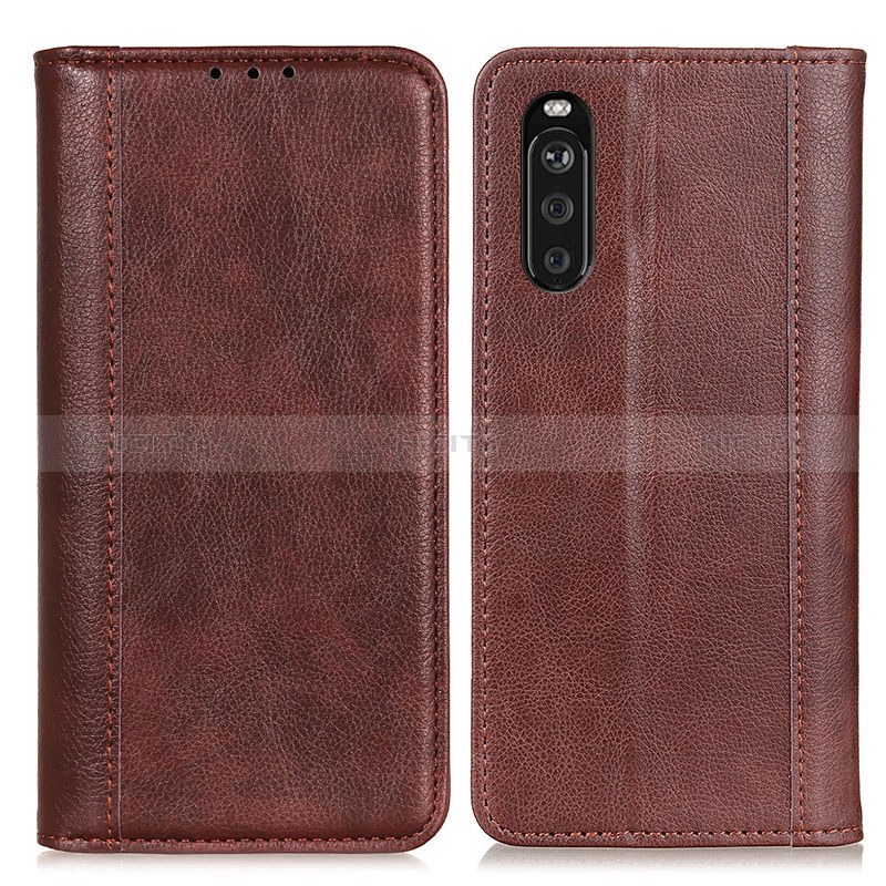 Handytasche Stand Schutzhülle Flip Leder Hülle D03Y für Sony Xperia 10 III Lite Braun