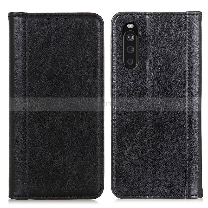 Handytasche Stand Schutzhülle Flip Leder Hülle D03Y für Sony Xperia 10 III SO-52B Schwarz Plus