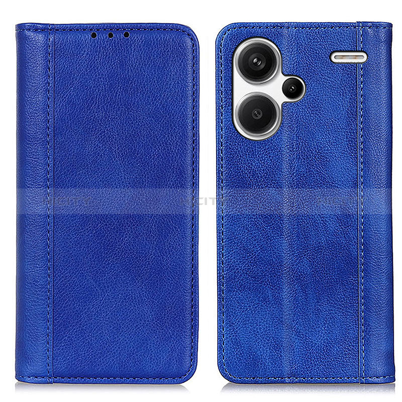 Handytasche Stand Schutzhülle Flip Leder Hülle D03Y für Xiaomi Redmi Note 13 Pro+ Plus 5G Blau Plus