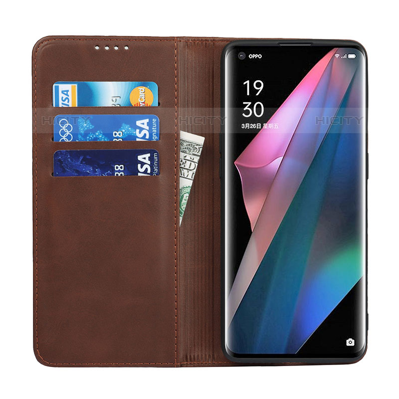 Handytasche Stand Schutzhülle Flip Leder Hülle D04T für Oppo Find X3 Pro 5G