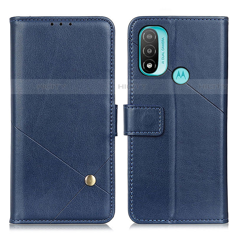 Handytasche Stand Schutzhülle Flip Leder Hülle D04Y für Motorola Moto E40 Blau Plus