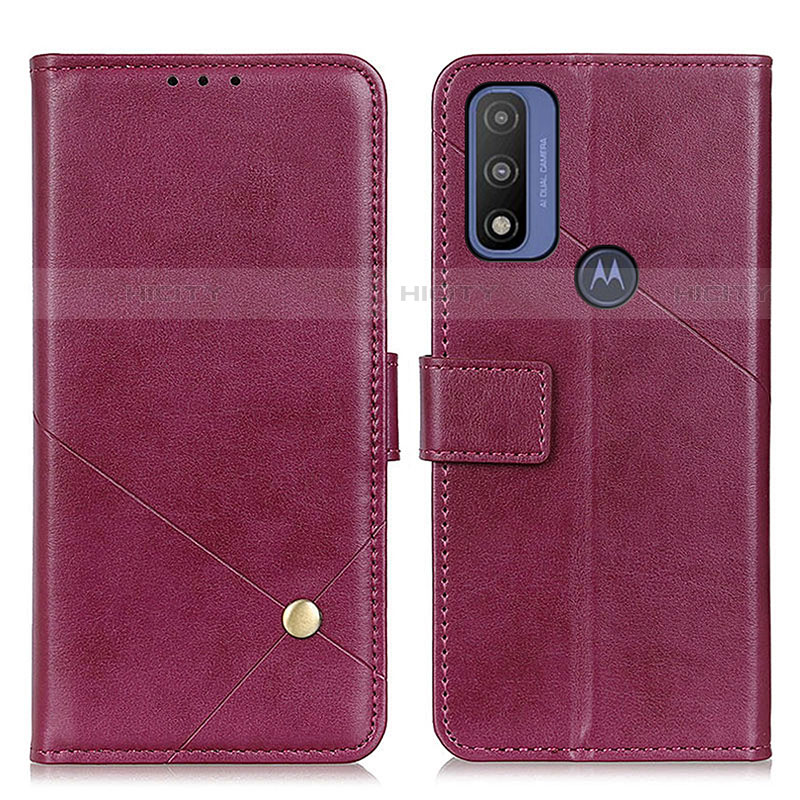 Handytasche Stand Schutzhülle Flip Leder Hülle D04Y für Motorola Moto G Pure Violett Plus