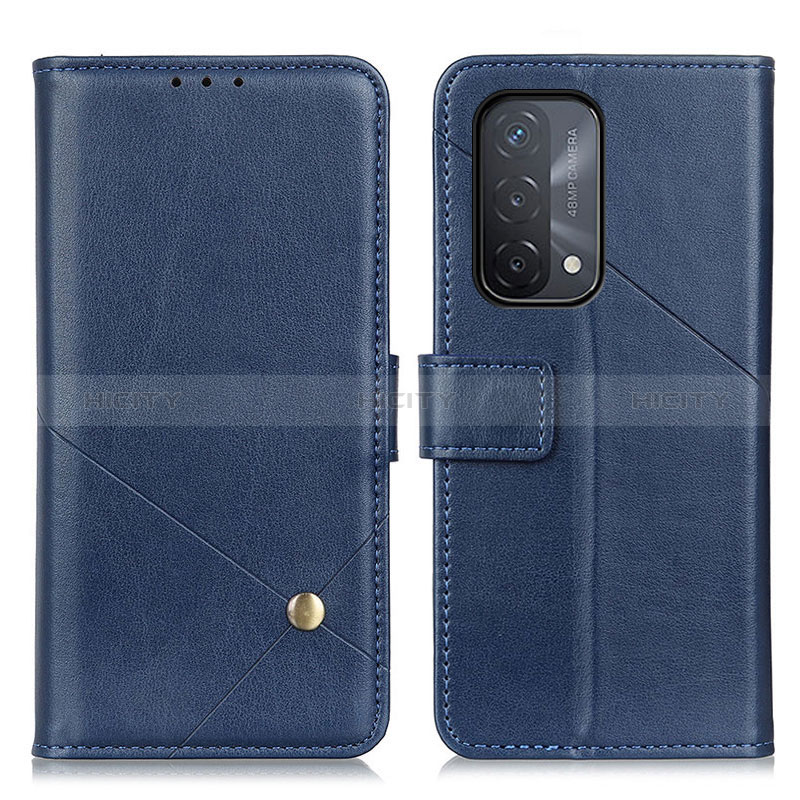 Handytasche Stand Schutzhülle Flip Leder Hülle D04Y für Oppo A54 5G Blau Plus