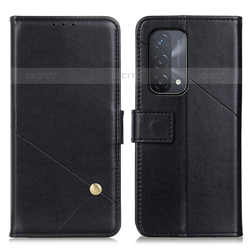 Handytasche Stand Schutzhülle Flip Leder Hülle D04Y für Oppo A93 5G Schwarz