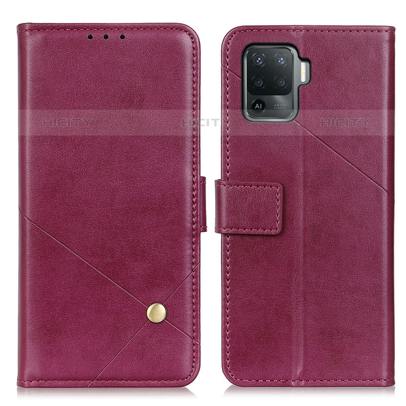 Handytasche Stand Schutzhülle Flip Leder Hülle D04Y für Oppo Reno5 F Violett Plus