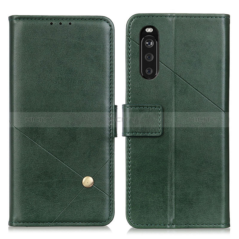 Handytasche Stand Schutzhülle Flip Leder Hülle D04Y für Sony Xperia 10 III Grün