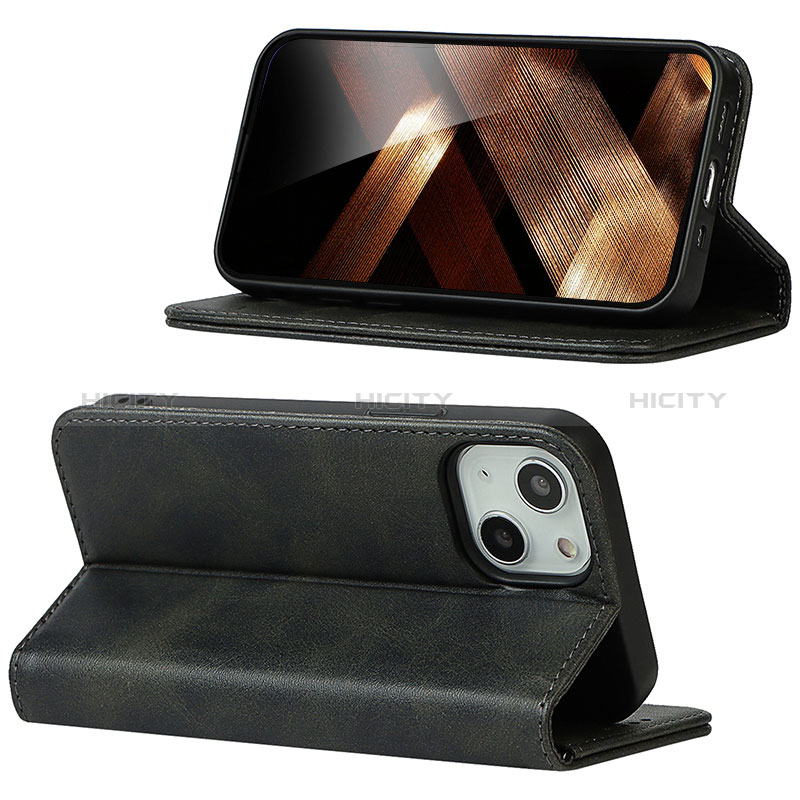 Handytasche Stand Schutzhülle Flip Leder Hülle D05T für Apple iPhone 13 groß