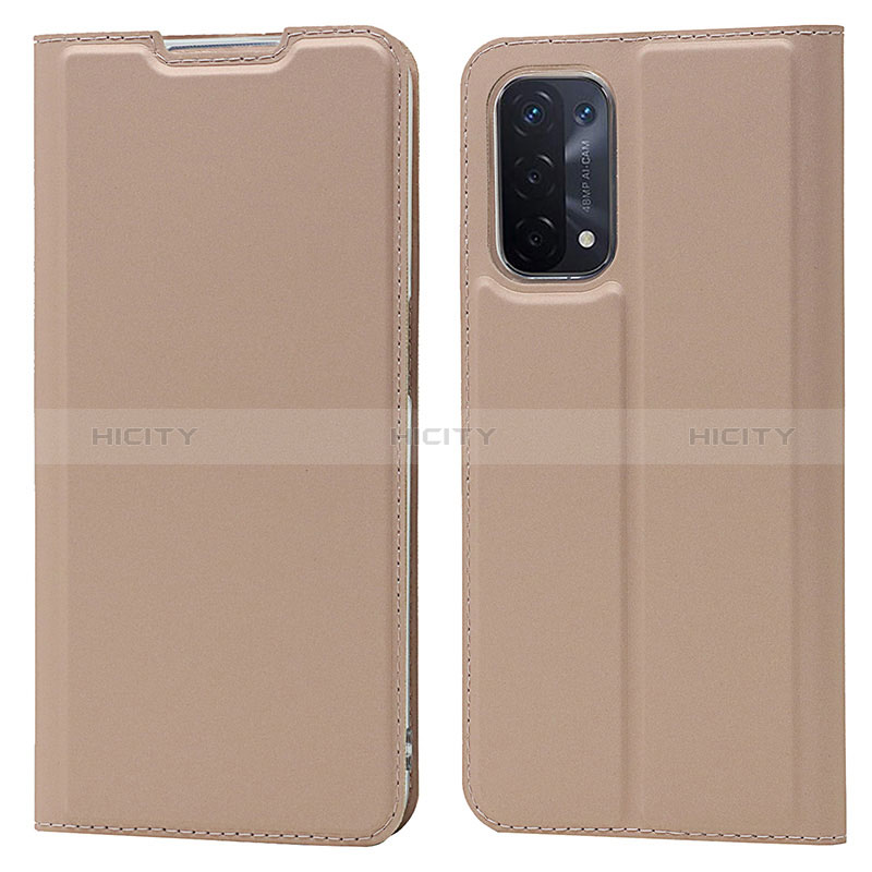 Handytasche Stand Schutzhülle Flip Leder Hülle D05T für Oppo A54 5G Rosegold